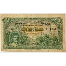 PORTUGAL 1926 . ONE 1 ANGOLAR BANKNOTE